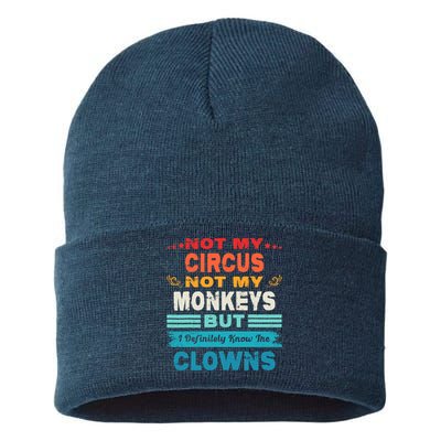 Not My Circus Not My Monkeys But I Definitely Know The Clown Sustainable Knit Beanie