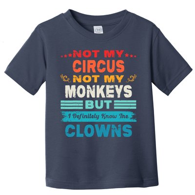 Not My Circus Not My Monkeys But I Definitely Know The Clown Toddler T-Shirt