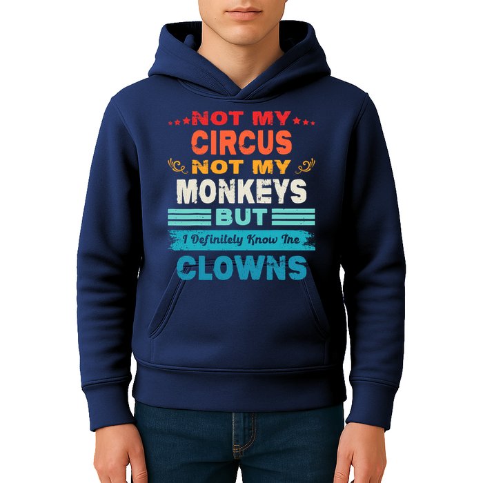 Not My Circus Not My Monkeys But I Definitely Know The Clown Kids Hoodie