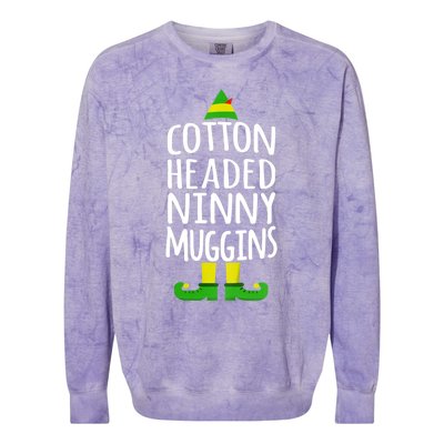 Ninny Muggins! Cotton Headed Funny Christmas Cool Gift Colorblast Crewneck Sweatshirt