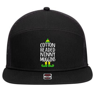 Ninny Muggins! Cotton Headed Funny Christmas Cool Gift 7 Panel Mesh Trucker Snapback Hat