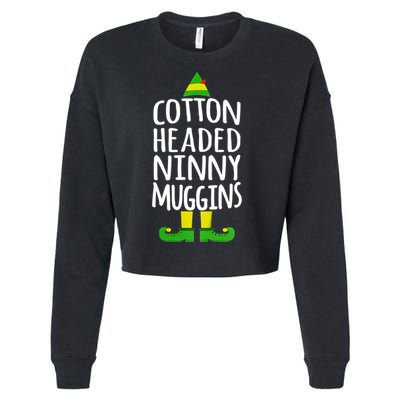 Ninny Muggins! Cotton Headed Funny Christmas Cool Gift Cropped Pullover Crew
