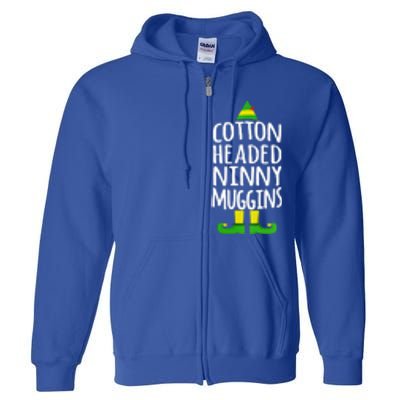 Ninny Muggins! Cotton Headed Funny Christmas Cool Gift Full Zip Hoodie