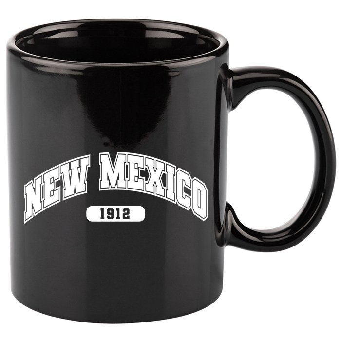 New Mexico Collegiate Style 11oz C Handle Ceramic Mug