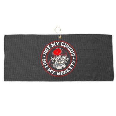 Not My Circus Not My Monkeys Large Microfiber Waffle Golf Towel