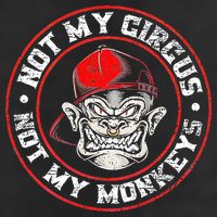 Not My Circus Not My Monkeys Microfiber Hand Towel