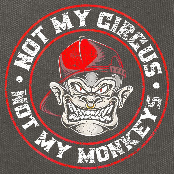 Not My Circus Not My Monkeys Cotton Canvas Backpack