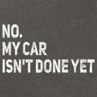 No My Car Isn't Done Yet Funny Car Mechanic Garage Cotton Canvas Backpack