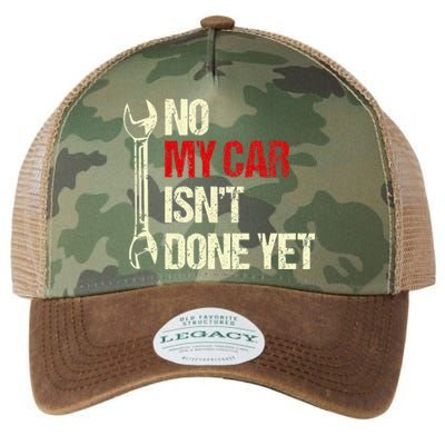 No My Car Isn't Done Yet Mechanic Legacy Tie Dye Trucker Hat