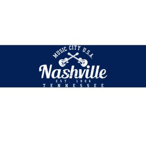 Nashville Music City Tennessee Country Music City Guitar Bumper Sticker