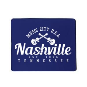 Nashville Music City Tennessee Country Music City Guitar Mousepad