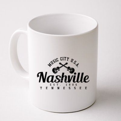 Nashville Music City Tennessee Country Music City Guitar Coffee Mug