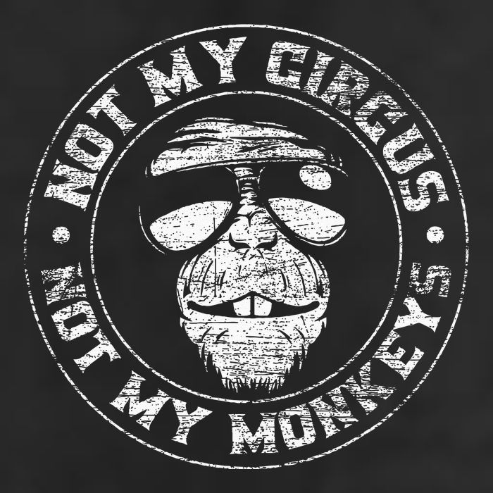 Not My Circus Not My Monkeys Microfiber Hand Towel