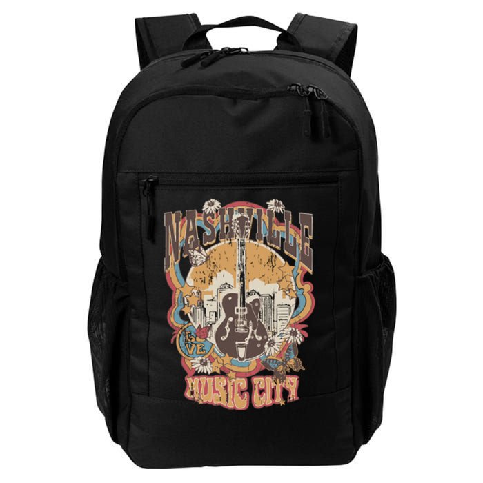 Nashville Music City Tennessee Tee Vintage Daily Commute Backpack