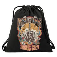 Nashville Music City Tennessee Tee Vintage Drawstring Bag