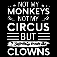 Not My Circus Not My Monkeys But I Definitely Know The Clowns 16 in Basic Backpack