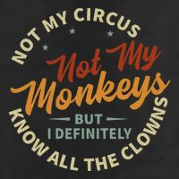 Not My Circus Not My Monkeys But I Know All The Clowns Cool Comfort Performance Bucket Hat