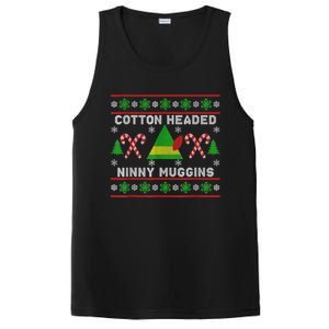 Ninny Muggins! Cotton Headed Funny Christmas Elf Holiday PosiCharge Competitor Tank