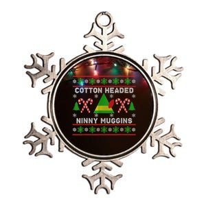 Ninny Muggins! Cotton Headed Funny Christmas Elf Holiday Metallic Star Ornament