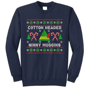 Ninny Muggins! Cotton Headed Funny Christmas Elf Holiday Sweatshirt