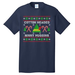 Ninny Muggins! Cotton Headed Funny Christmas Elf Holiday Tall T-Shirt