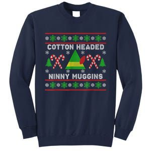 Ninny Muggins! Cotton Headed Funny Christmas Elf Holiday Tall Sweatshirt