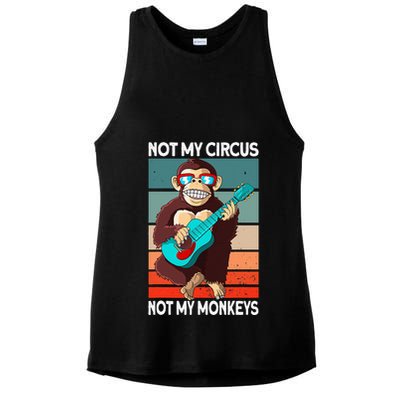 Not My Circus Not My Monkeys Animal Lover Ladies PosiCharge Tri-Blend Wicking Tank