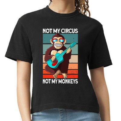 Not My Circus Not My Monkeys Animal Lover Comfort Colors Boxy T-Shirt