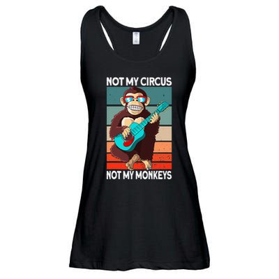 Not My Circus Not My Monkeys Animal Lover Ladies Essential Flowy Tank