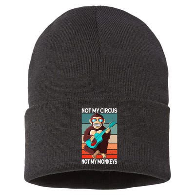 Not My Circus Not My Monkeys Animal Lover Sustainable Knit Beanie