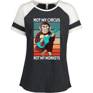 Not My Circus Not My Monkeys Animal Lover Enza Ladies Jersey Colorblock Tee