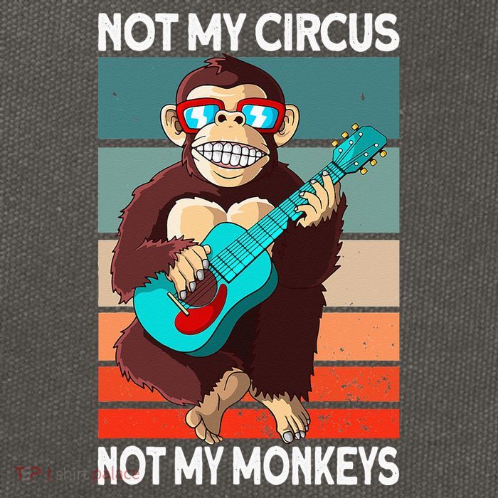 Not My Circus Not My Monkeys Animal Lover Cotton Canvas Backpack