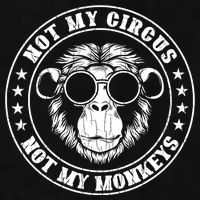 Not My Circus Not My Monkeys Funny Ladies PosiCharge Tri-Blend Wicking Tank