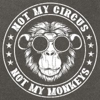 Not My Circus Not My Monkeys Funny Cotton Canvas Backpack
