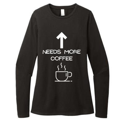 Needs More Coffee Funny Coffee Er Morning Person Funny Gift Womens CVC Long Sleeve Shirt