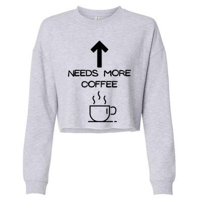 Needs More Coffee Funny Coffee Er Morning Person Funny Gift Cropped Pullover Crew