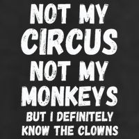 Not My Circus Not My Monkeys But I Definitely Know The Clowns 7 Panel Mesh Trucker Snapback Hat