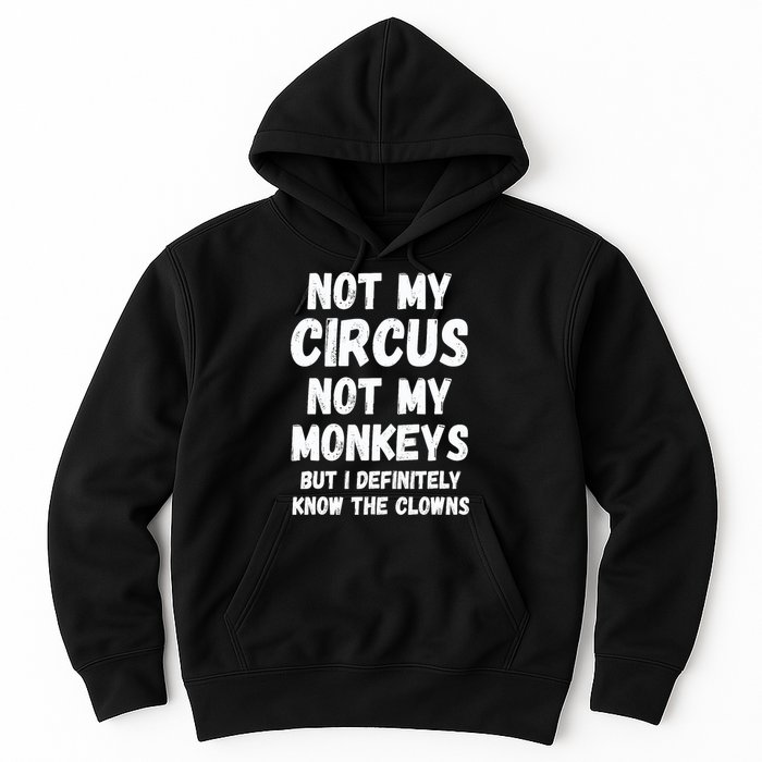 Not My Circus Not My Monkeys But I Definitely Know The Clowns Hoodie