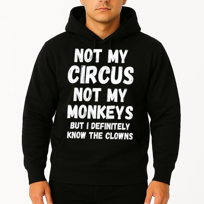 Not My Circus Not My Monkeys But I Definitely Know The Clowns Hoodie