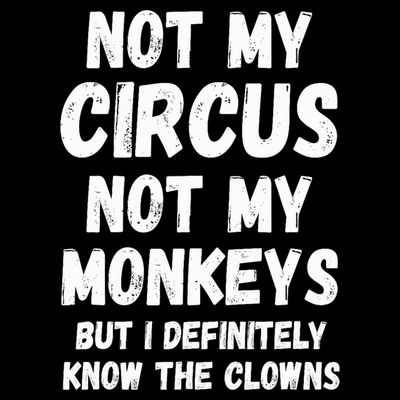 Not My Circus Not My Monkeys But I Definitely Know The Clowns T-Shirt