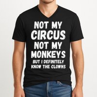Not My Circus Not My Monkeys But I Definitely Know The Clowns V-Neck T-Shirt