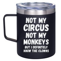 Not My Circus Not My Monkeys But I Definitely Know The Clowns 12oz Stainless Steel Coffee Mug