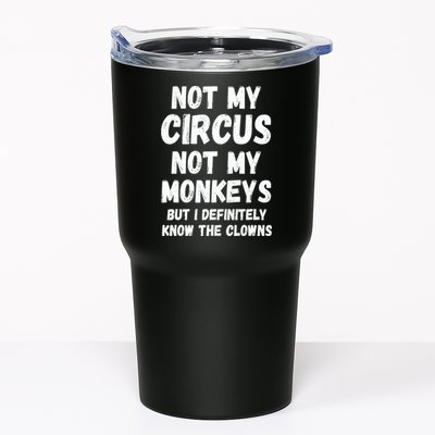 Not My Circus Not My Monkeys But I Definitely Know The Clowns Tumbler