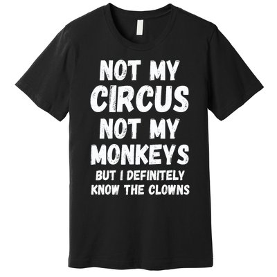 Not My Circus Not My Monkeys But I Definitely Know The Clowns Premium T-Shirt