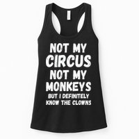 Not My Circus Not My Monkeys But I Definitely Know The Clowns Womens Tank Top