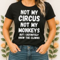 Not My Circus Not My Monkeys But I Definitely Know The Clowns Womens T-Shirt