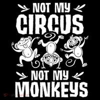 Not My Circus Not My Monkeys Saying Animal Lover Monkey Hooded Wearable Blanket