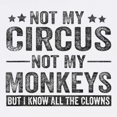 Not My Circus Not My Monkeys But I Know All The Clowns T-Shirt