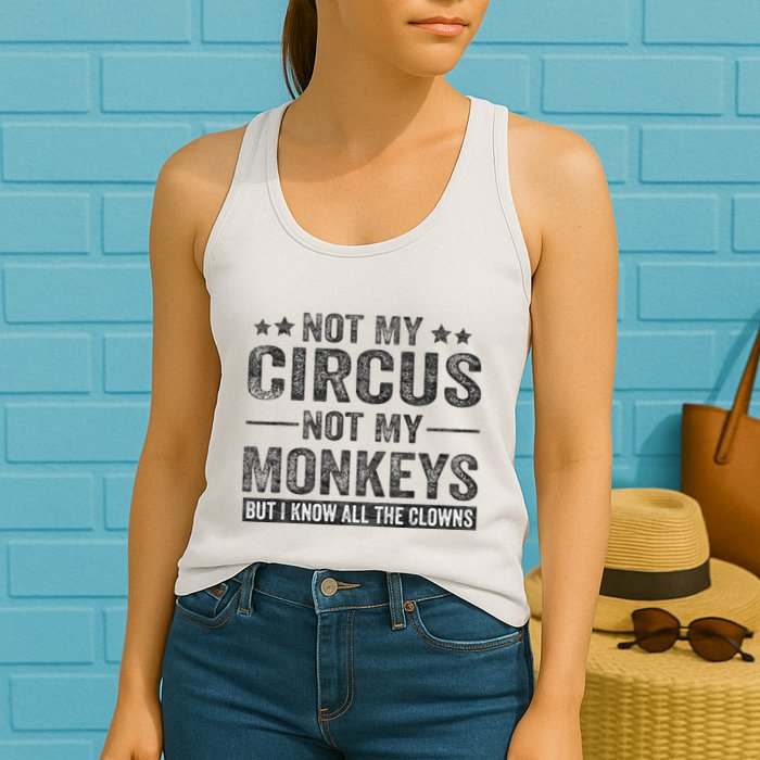 Not My Circus Not My Monkeys But I Know All The Clowns Womens Tank Top