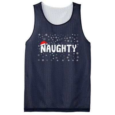 Naughty Matching Couple Christmas Xmas Holiday Women Mesh Reversible Basketball Jersey Tank